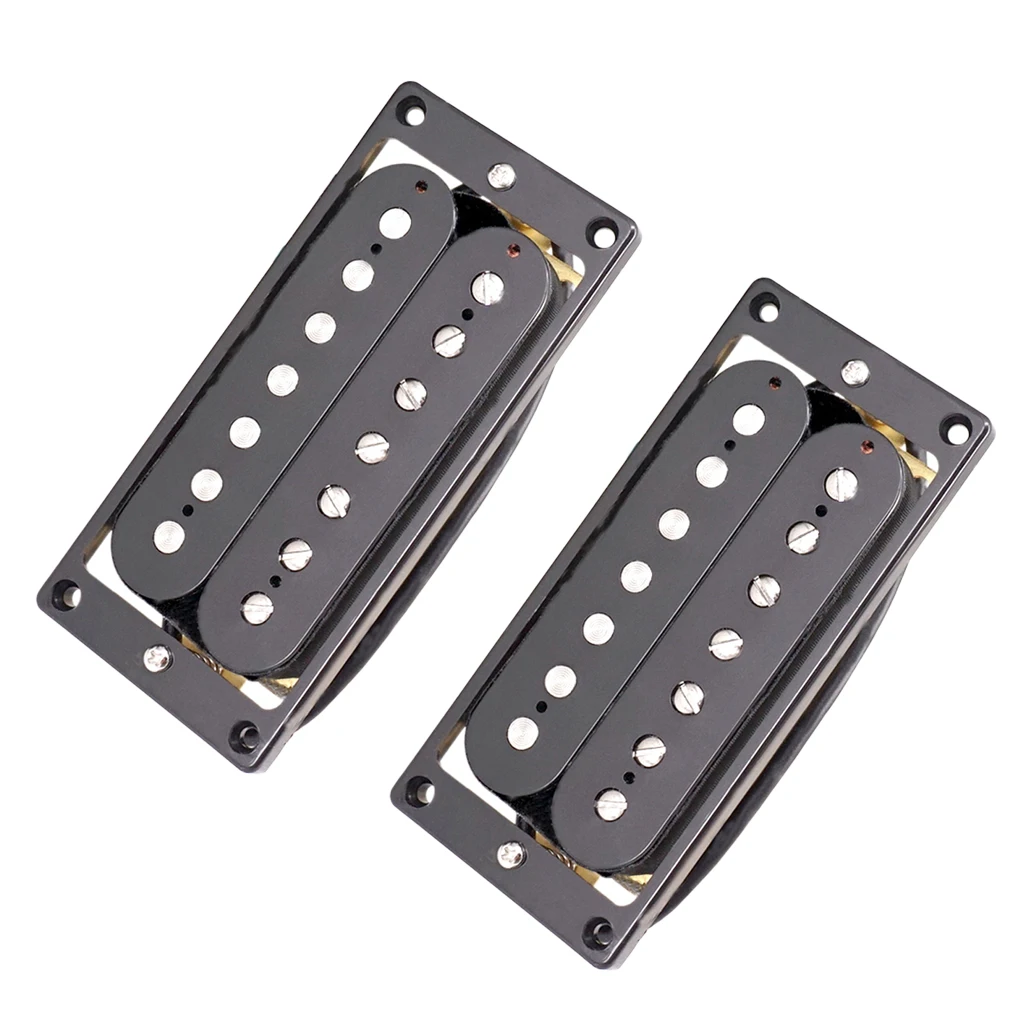 2 Pieces Wired 7 String Guitar Humbucker Pickups 58/62 with Mounting Screws Musical Instrument Accessory