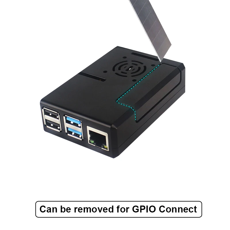 Raspberry Pi 4 ABS Case Upgraded Plastic Shell Black/Clear Box with Cooling Fan / Heat Sinks Optional for Raspberry Pi 4 Model B