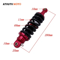 260mm 280mm 11mm Spring Aluminum Alloy Shock Absorber Rear Suspension For Honda MSX125 M3 Pit Bike/Dirt Bike Motorcycle