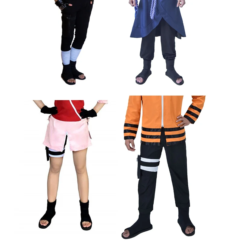 Japonia Anime Cosplay buty mężczyźni kobiety czarne niebieskie białe bawełniane miękkie sandały buty Halloween boże narodzenie buty imprezowe buty Kakashi