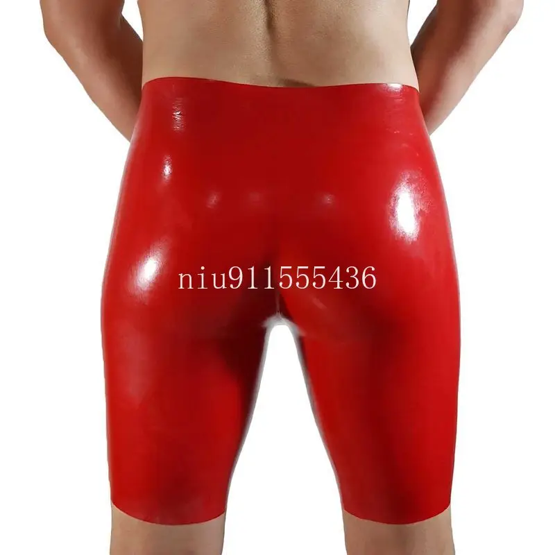 Handmade Men Latex Rubber Fetish Shorts Underwear Men\'s Latex Boxer Latex Lingerie Boxers Shorts No Zipper