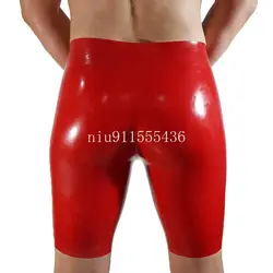 Handmade Men Latex Rubber Fetish Shorts Underwear Men's Latex Boxer Latex Lingerie Boxers Shorts No Zipper