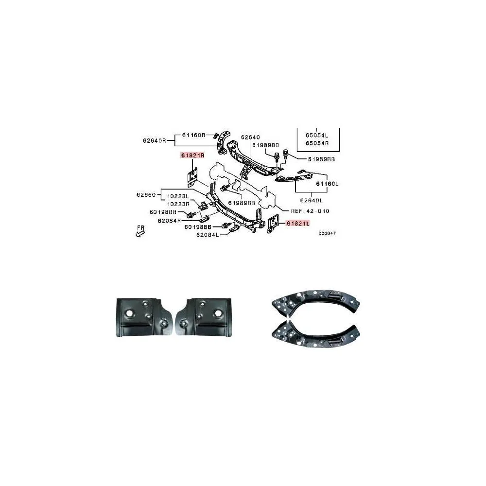 

2007-2012 Water Tank Frame For Outlander Ex Gantry Up 5256a426 Gantry Under 5220b392 Down Side Support