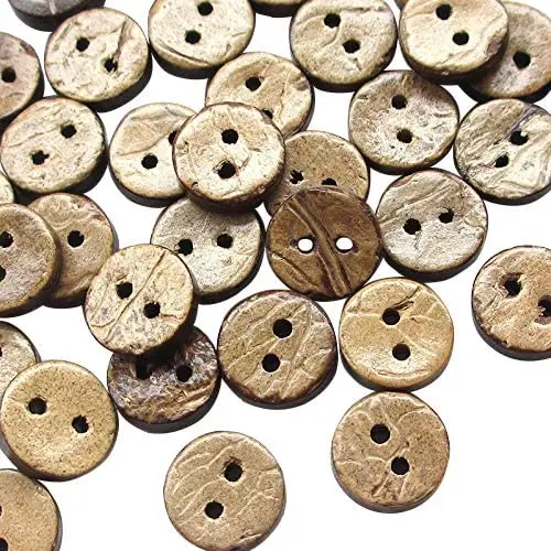 10/12/22/30/38MM Natural Coconut Buttons Diy Sewing Garment Accessories Wooden Flatback button for Scrapbooking Decoration