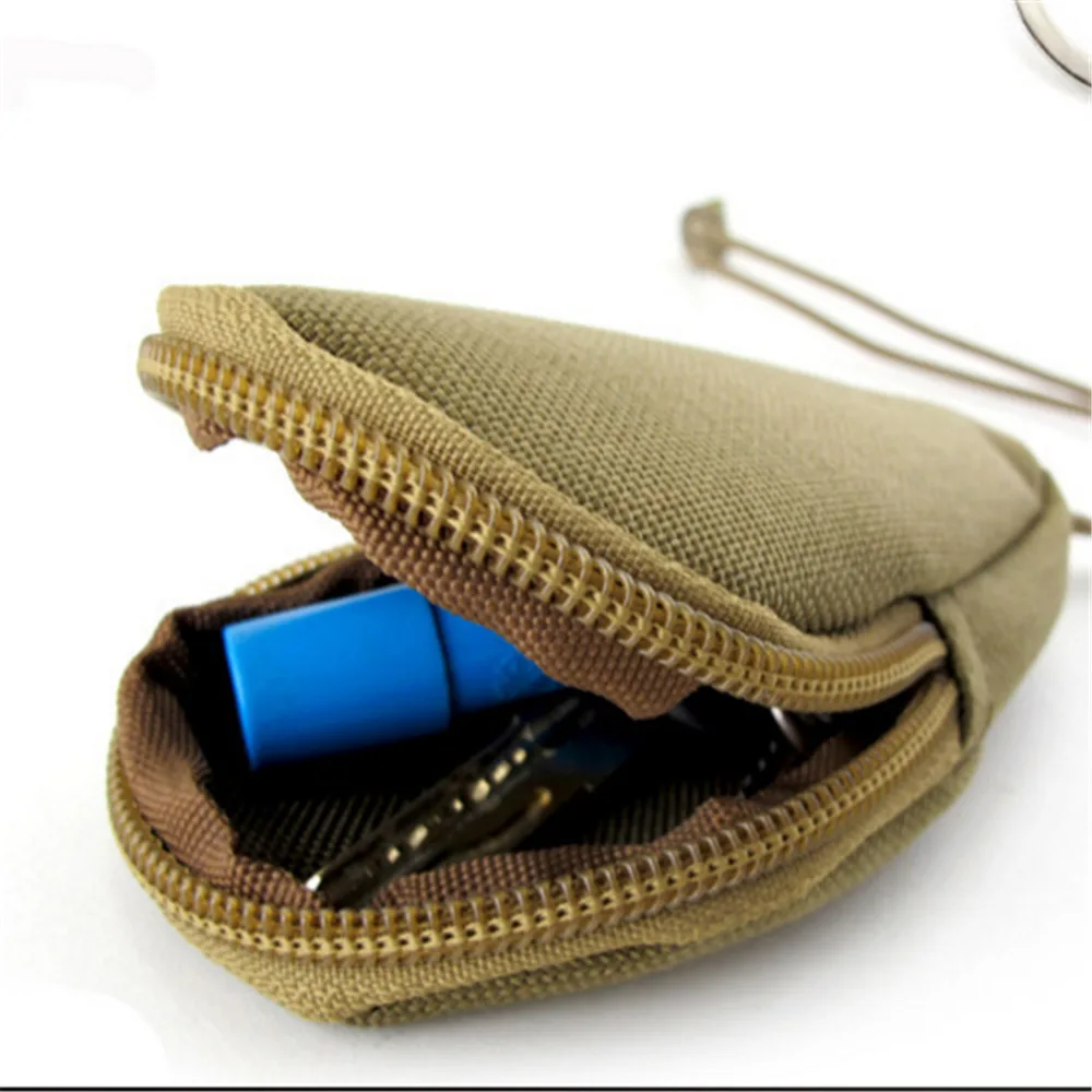 Hot Mini Key Wallets Holder Men Camouflage Coin Purses Outdoor Commuter Equipment Small Key Organizer Zipper Case Bag