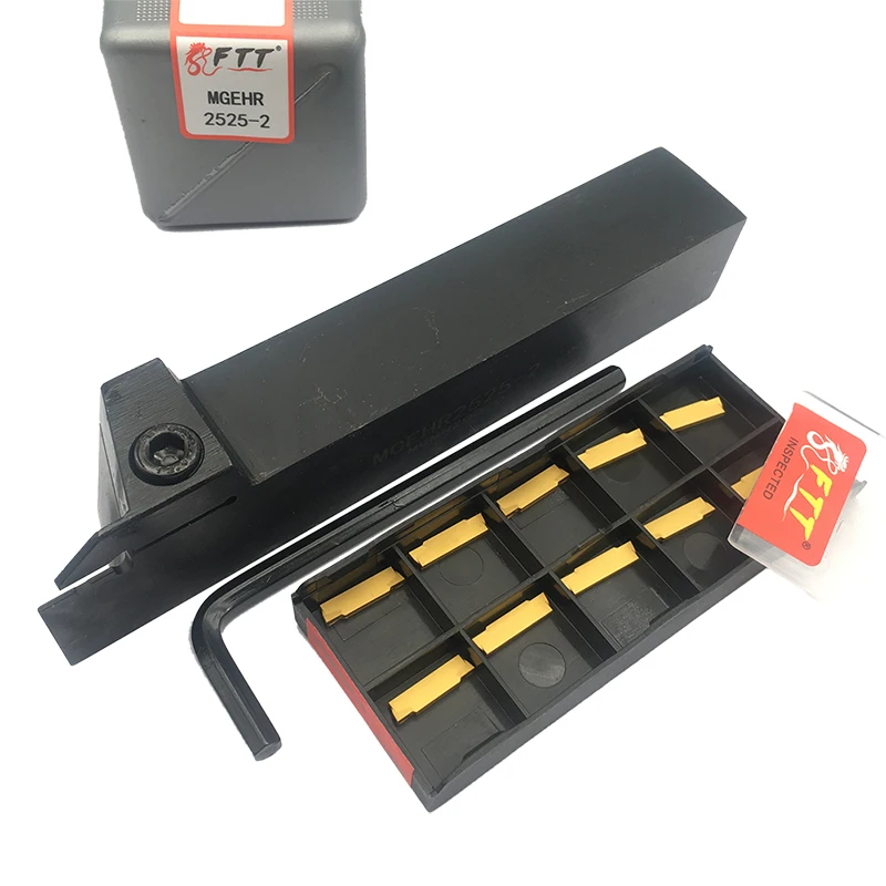 1 шт. MGEHR2525-2 + 10 шт. MGMN200-G FT4025 держатель внешнего инструмента для обработки канавок твердосплавные вставки 10 лезвий для обработки канавок тока...