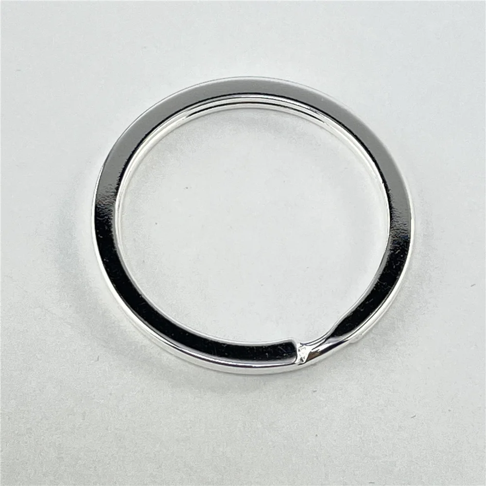 925 Silver Keychain Circle Shape Simple Keychain Fashion Jewelry Gift