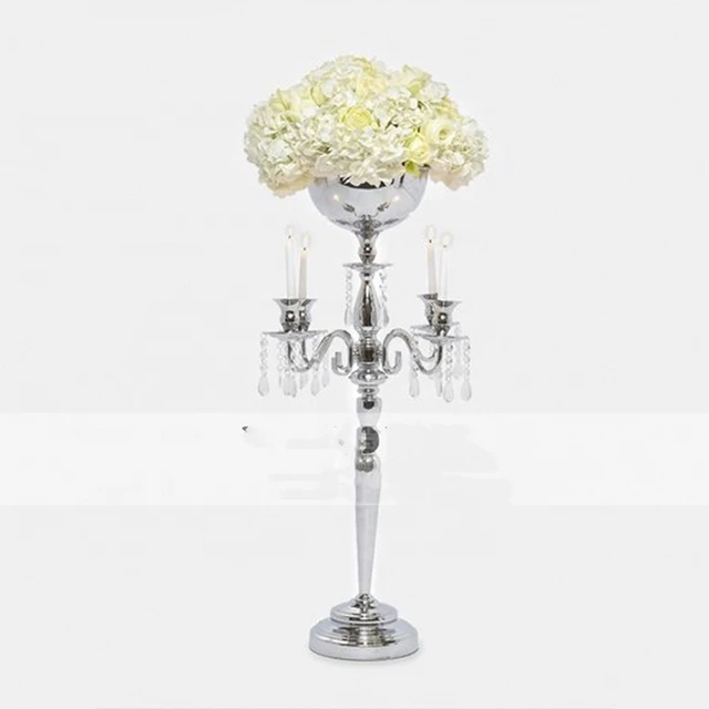 12pcs)75cm Tall Candelabra Centerpiece Wedding Decoration Crystal flower vase  Centerpiece yudao1797