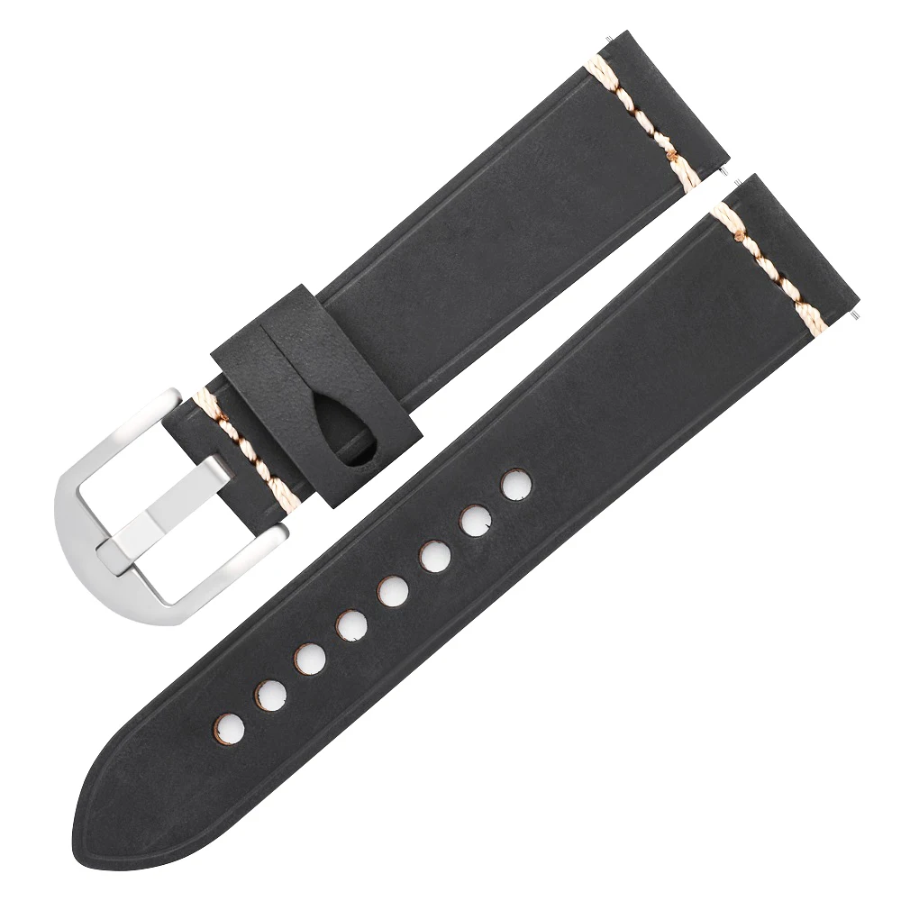 New Design Retro Cowhide Watch Strap For Huawei Watch 3 46mm Genuine Leather Watch Band 22mm 24mm Bracelet