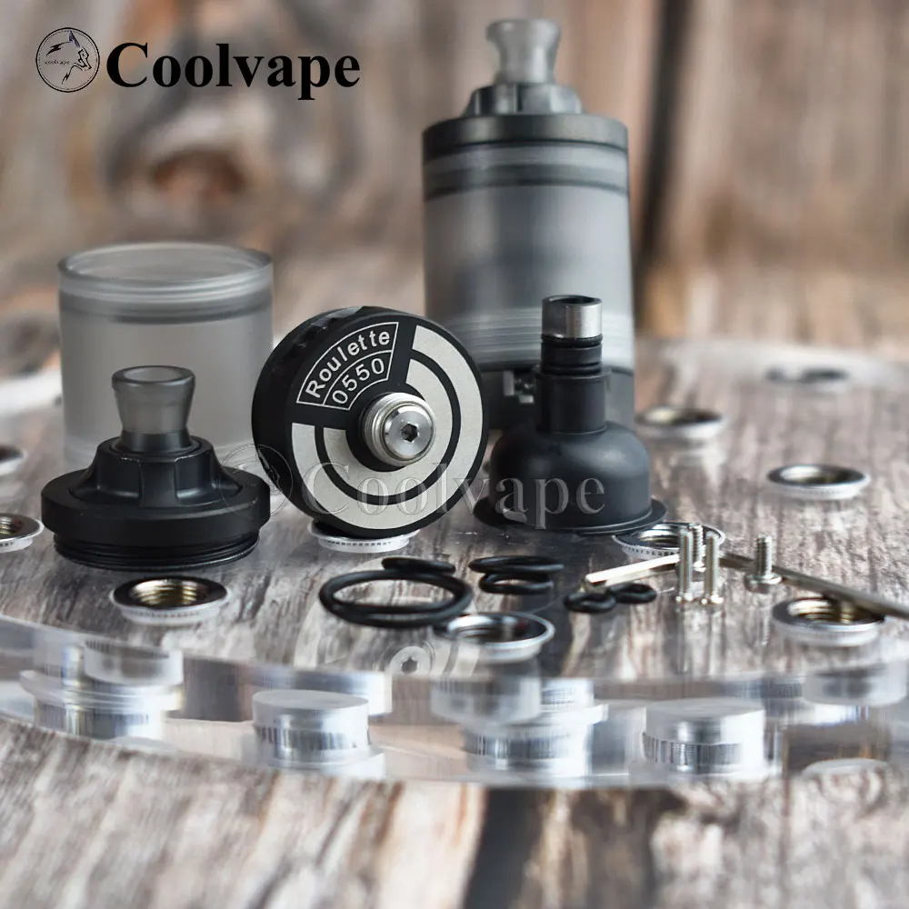 Roleta Estilo MTL RTA Single Coil Atomizador, Rebuildable E Cig Atomizador, 22 milímetros tanque, apto para DVARW