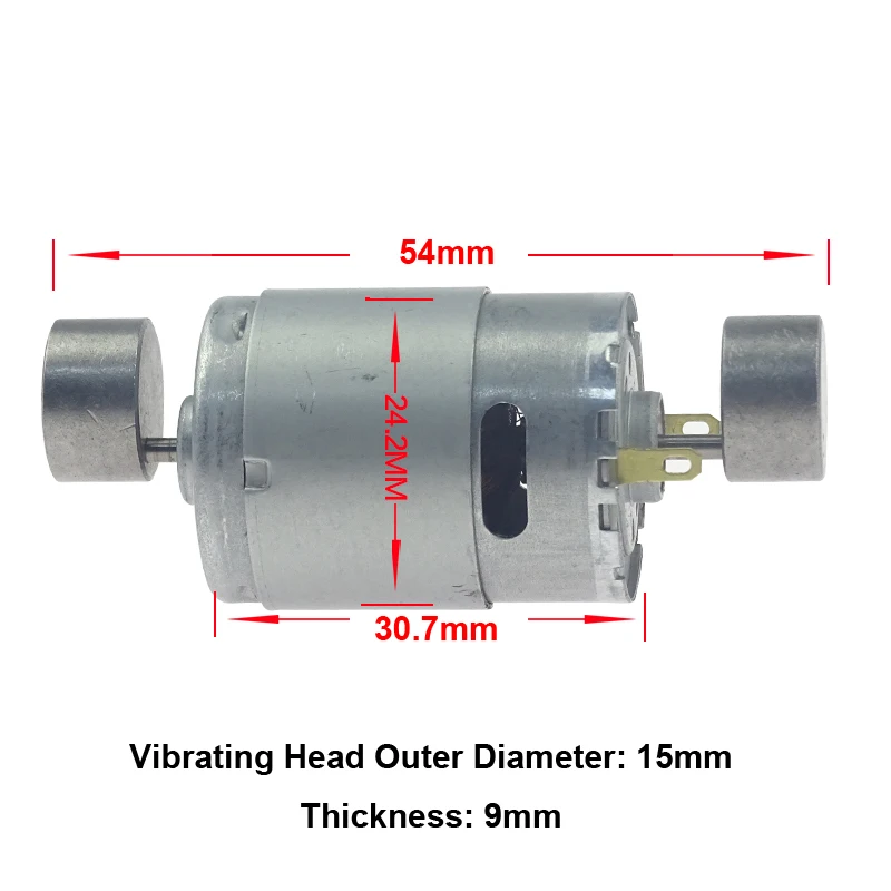 385 Vibration Motor Double Head Vibrating Electric DC 6V 12V 24V 2000/4000/8000rpm High Speed Vibrator Motor 12 V Volt Massage