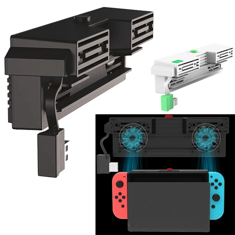 Nintend Switch 5000RPM Cooling fan 2 Fans External USB Power Super Turbo Temperature Cooler Fan For Nintendo Switch NS Console