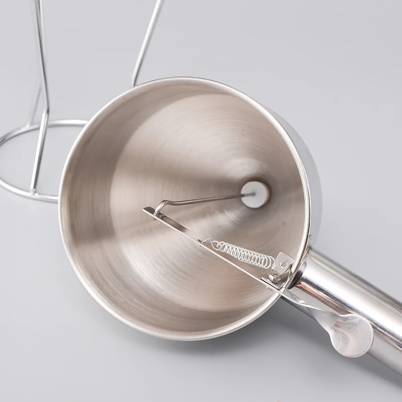 Octopus ขนาดเล็กลูกสแตนเลสช่องใส่ชั้นวางกรวย Batter ชุดเครื่องมือ Liquid Separation ปลาแนวตั้งลูกมือถือ