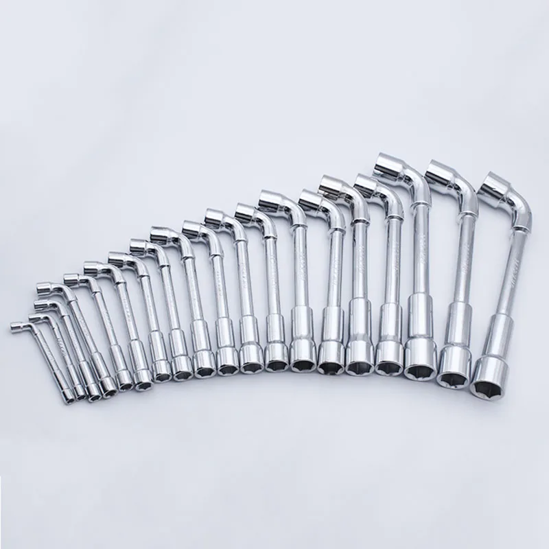 L Type Chrome Vanadium Steel Universal Grip Wrench,Double Head Outer Hexagon Hand Tools,Car Ratchet Socket Spanner Auto Tool .