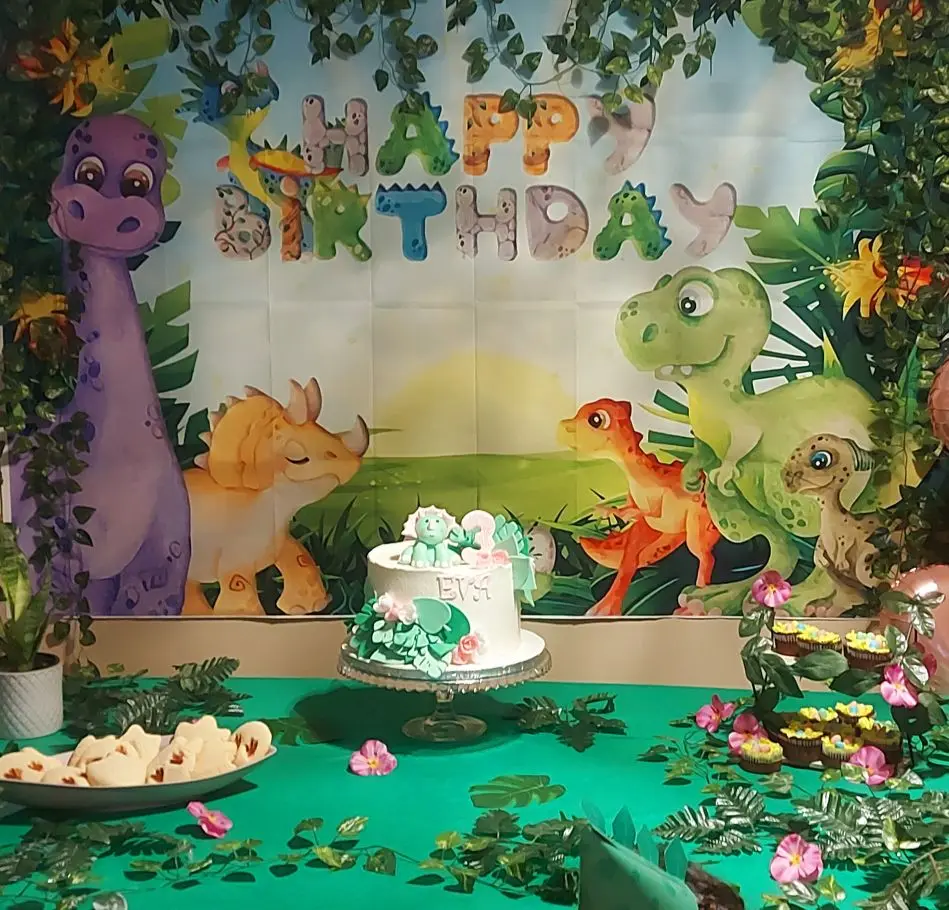 Фоны для фотосъемки с изображением динозавра джунглей лес вулкан новорожденный День Рождения Вечеринка фон для фотостудии