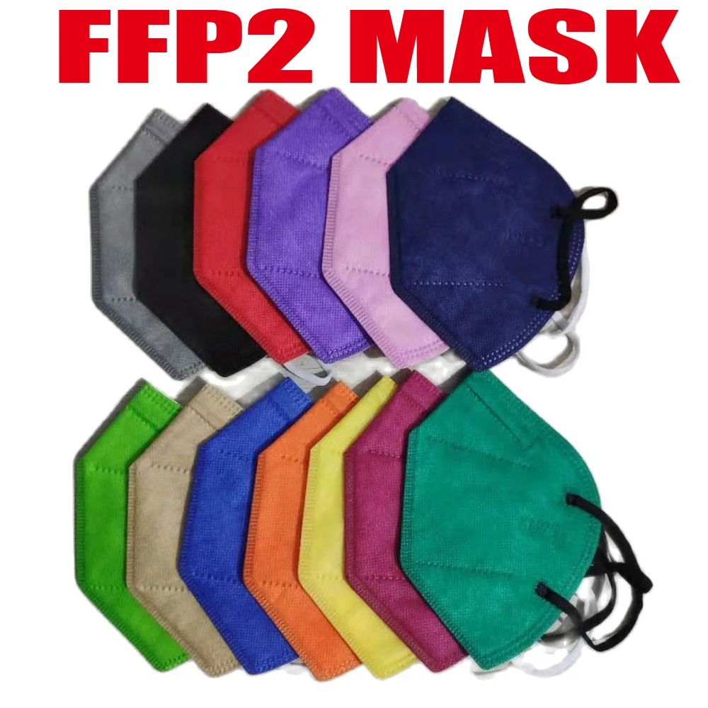 

200pcs FFP2 Masks Multicolor Freely Combine CE KN95 Face Maske Colorful Dust Mouth Mascarillas fpp2 Protective Masken Respirator