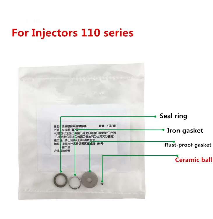 Free shipping and good price! 10pcs common rail injector repair kit F00VC99002 with 1.5mm Ceramic ball for injector repair kit