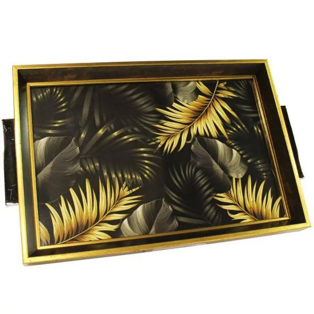 

DOLBOVI Modern Wooden tray With Leaf Pattern 49 cm tray поднос plateau de service