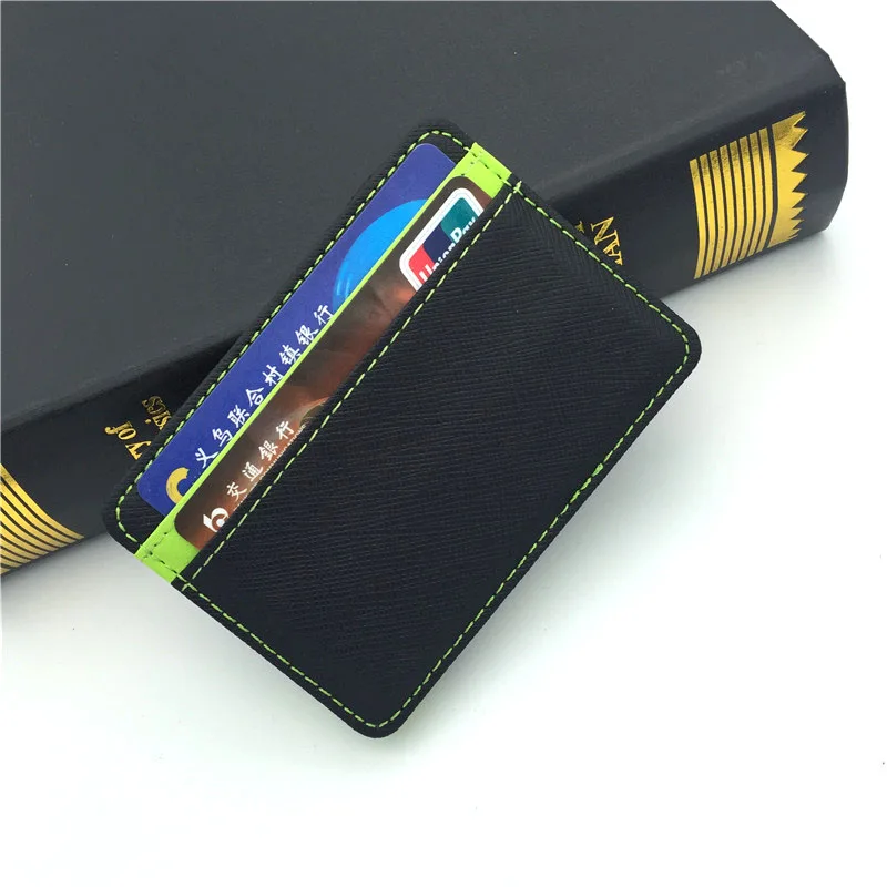 Hot Sale Men's Leather Magic Wallets Fashion Women Small Designer Purse Bank Credit Card Holder For Man Money Bag Cash Clip