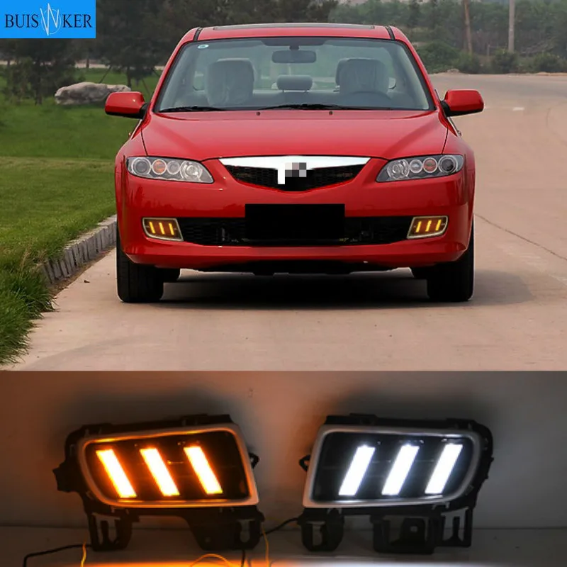 

1Pair For Mazda 6 Mazda6 2006-2009 Front LED Daytime Light Running Light DRL Fog Lamp Daylight Driving Light