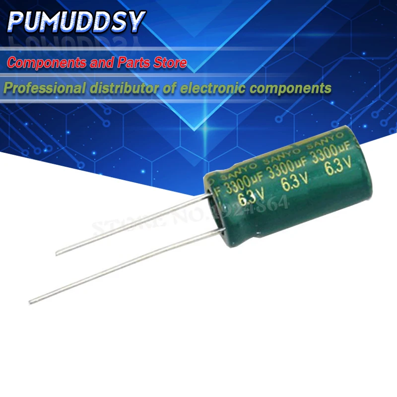 

10PCS Aluminum electrolytic capacitor 3300uF 6.3V 10*20 10x20mm Electrolytic capacitor