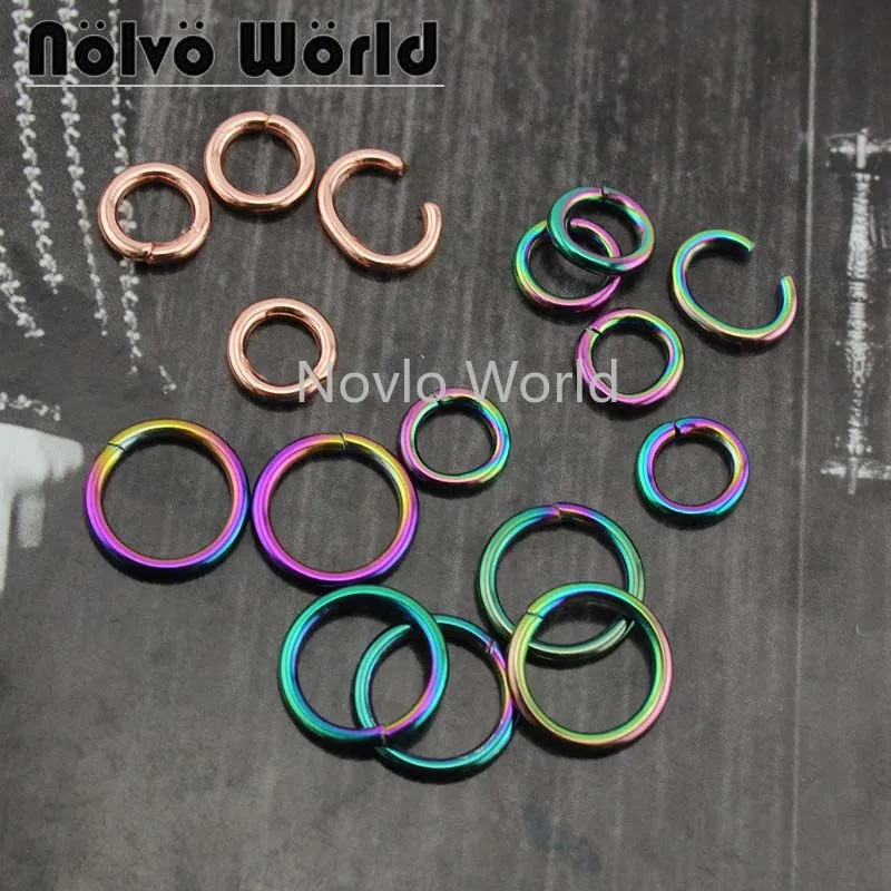 

Nolvo World 20-100 pieces inner 5.6mm,9.5mm metal O ring bag handle iron wire circle women handbag buckle accessories