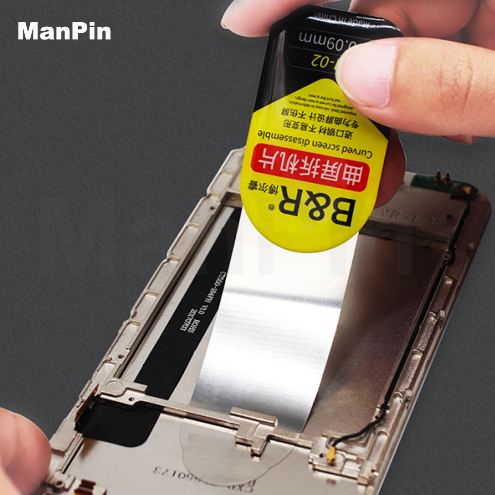 

0.009mm Metal Steel Card Screen Display Opening Disassemble Tool Middle Bezel Frame Spliting Back Cover Glass Remove Repair Fix