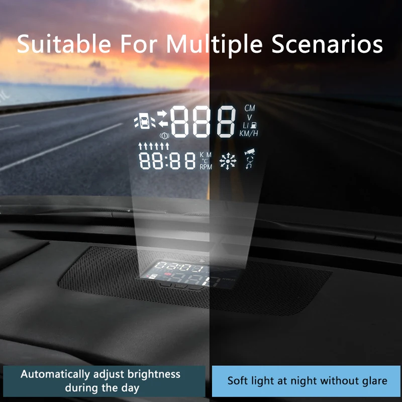 QHCP Car HUD Head Up Display Digital Speed HD Projector Screen Safe Drive Hidden For Lexus UX 260H 200 2019 Interior Accessories