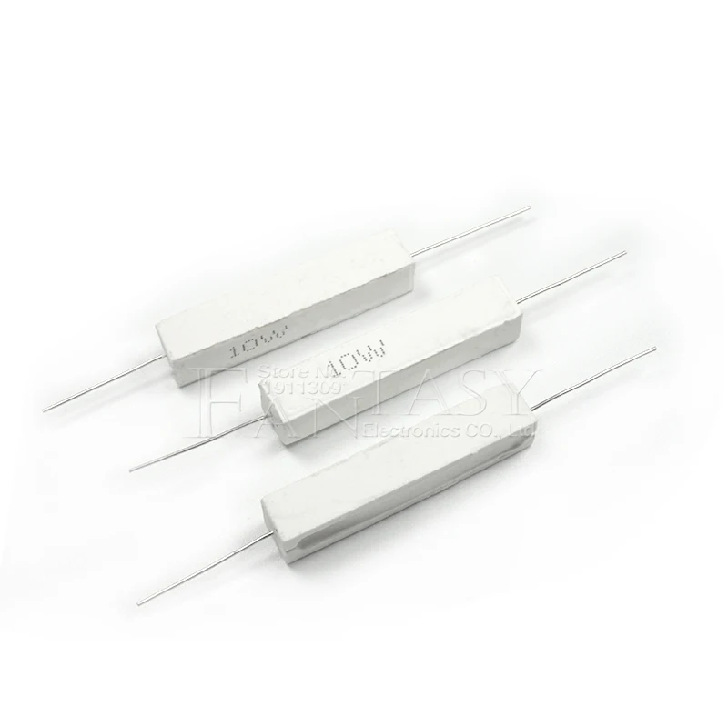 10pcs 10W Cement resistance resistor 1 2 5 8 10 15 20 25 100 ohm 1R 2R 5R 8R 10R 15R 20R 25R 100R 1k 2k 10k