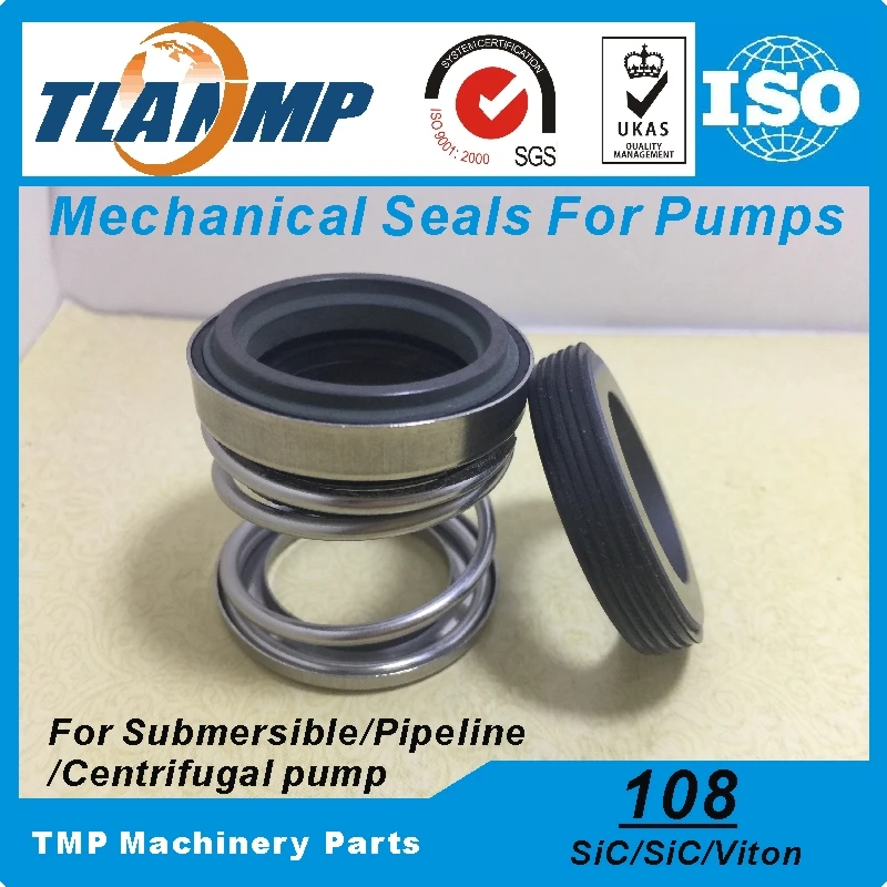 108-45 TLANMP Mechanical Seals (Material: SiC/SiC/VIT) Shaft Size 45mm VIT Rubber Bellow Seal Used in High Temperature Liquid