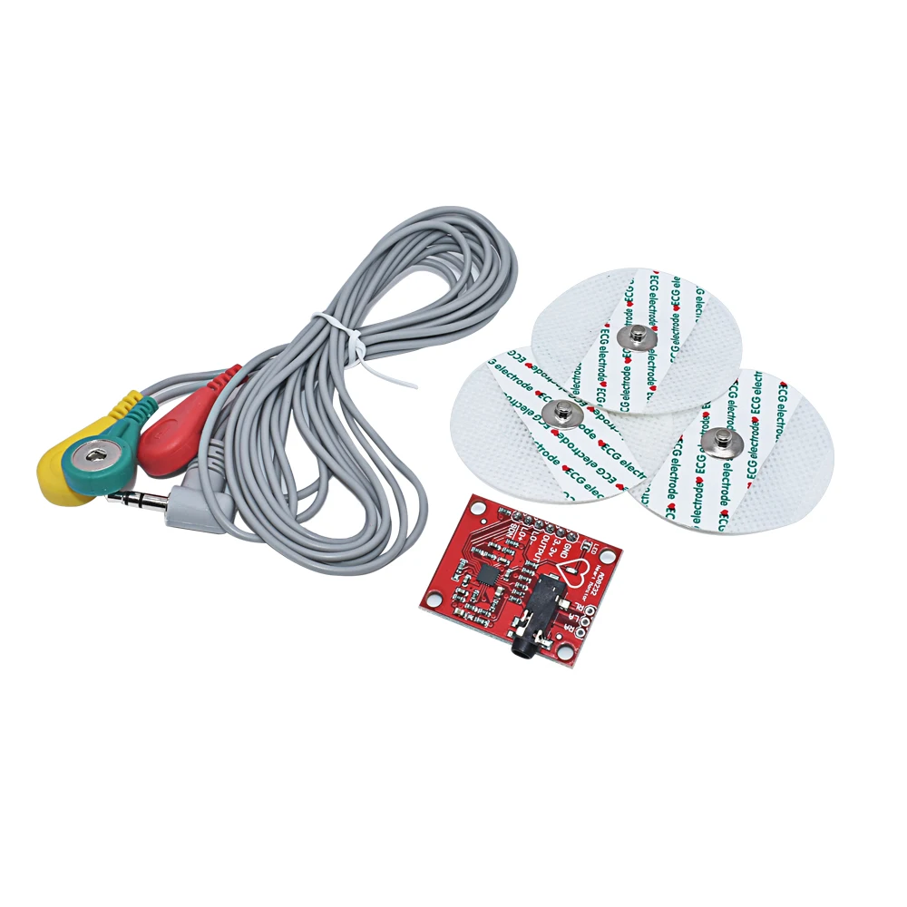 WAVGAT Ecg module AD8232 ecg measurement pulse heart ecg monitoring sensor module kit for Arduino UNO R3