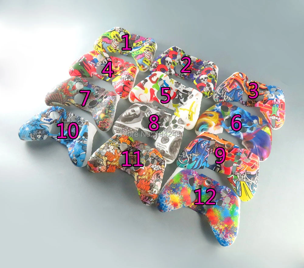 40pcs Water Transfer Silicone Case Camouflage Camo Silicone Protective Skin Case Rubber Cover Sleeve for Xbox One Controller