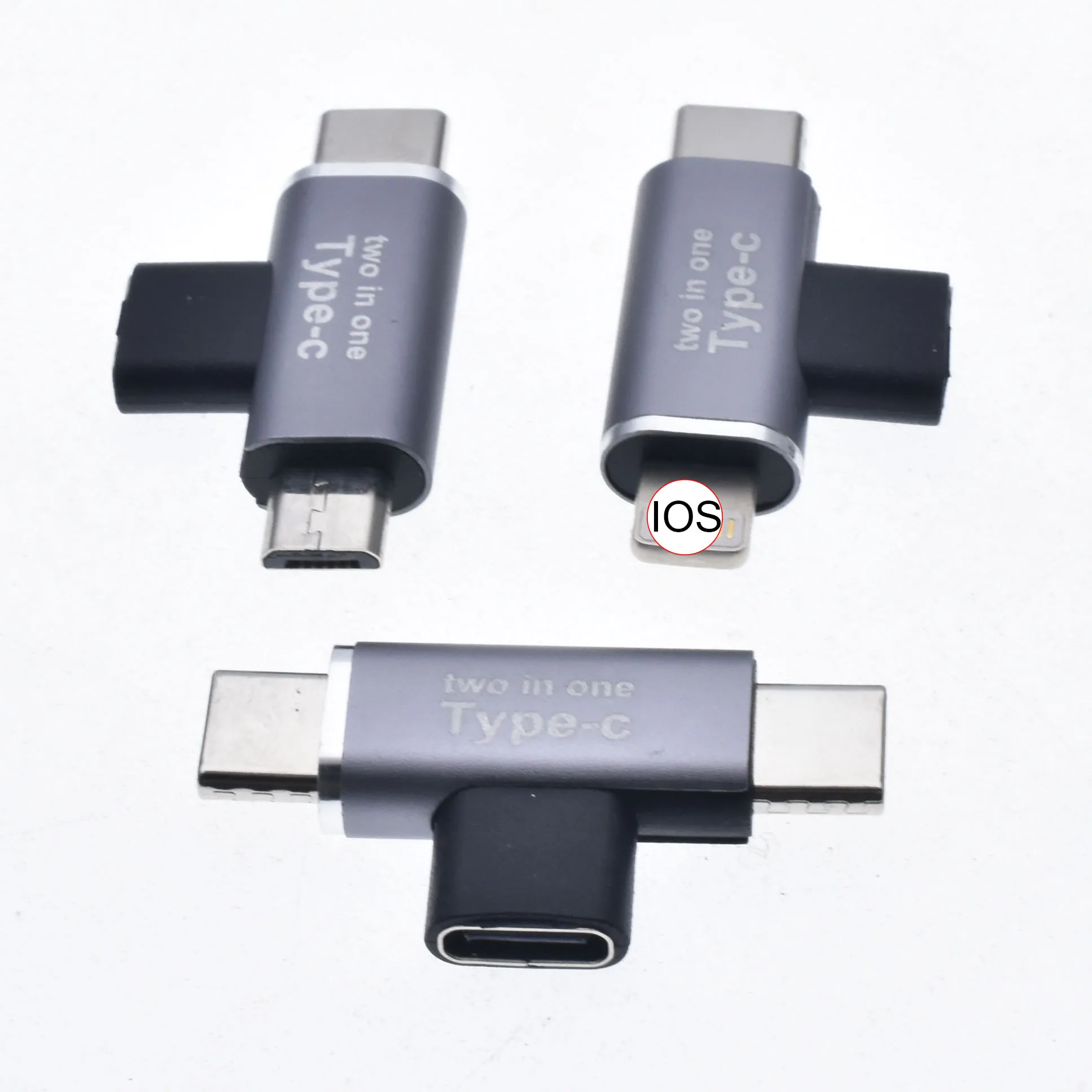 2 in 1 USB C Splitter Adapter USB Type C Female to USB-C Micro Male Converter Type-C to Dual USB 3.1 Type C Charger Connector