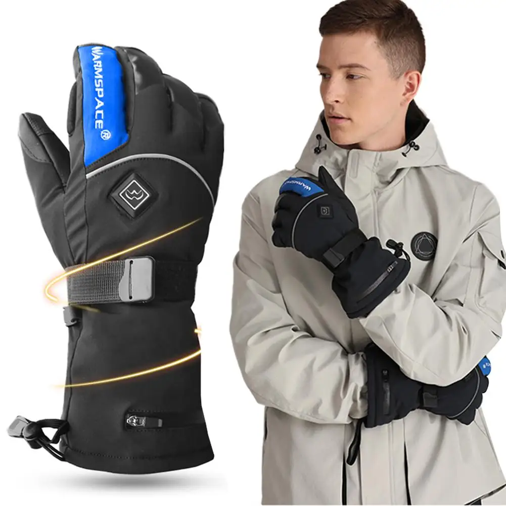 

Heated Gloves Battery Powered Electric Heat Gloves Unisex Waterproof Winter Thermal Gloves Snow Gloves Men