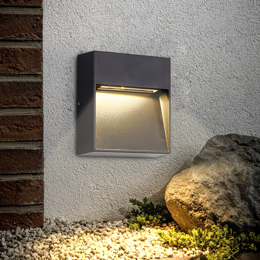 SANDIY Outdoor Wall Light Motion Sensor Sconce Lamp Waterproof Nightlight for Garden Stair Gate Porch Yard Lighting Wall Mounted