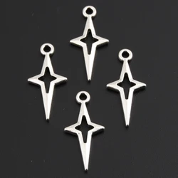 100pcs Silver Color 23x10.5mm Star Charm Shooting Stars Pendant Fit DIY Handmade Metal Alloy Jewelry Making Finding Supplies