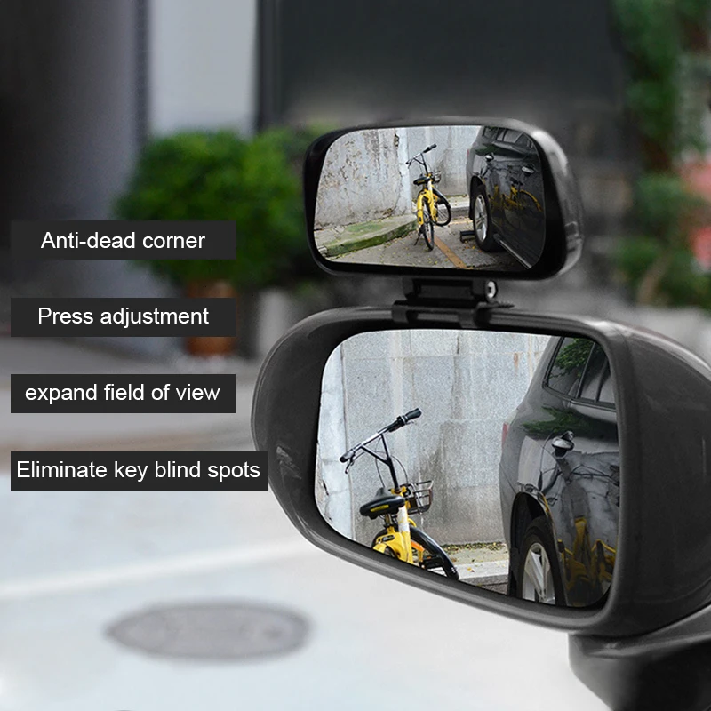 Universal Angle Adjustable Car Mirrors Wide Convex Blind Spot Mirror Auto Rearview Reverse Side Mirror Parking Accessories