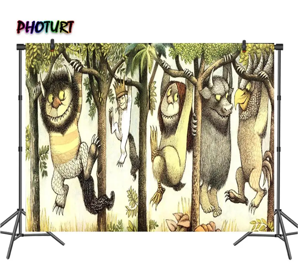 PHOTURT Where The Wild Things Are Photography Backdrop Boys Birthday Party Background Jungle Wild One Beast Photo Studio Props