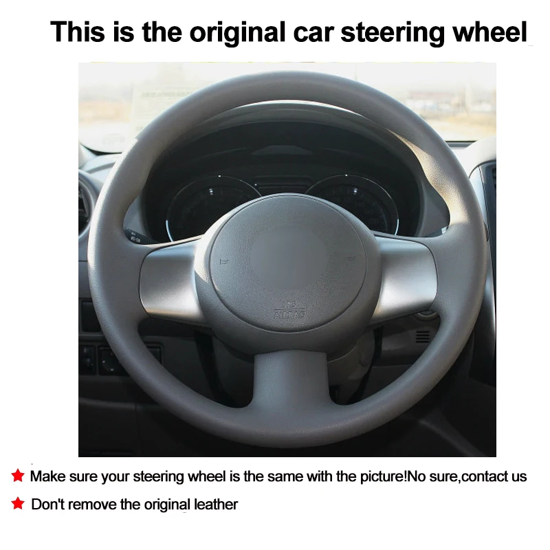 Car Auto Steering-Wheel Cover For Nissan March 2010 - 2015 Sunny 2011- 2013 Versa 2012-2014 Almera Cube NV200 Funda Volante 2012