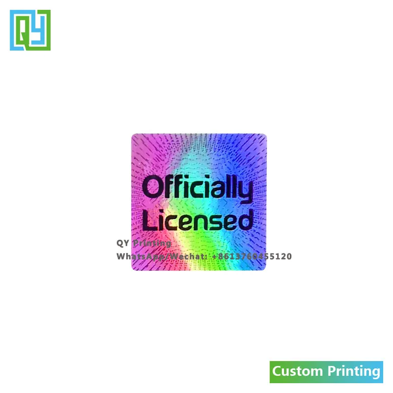 1000pcs 17x17mm Free Shipping Custom Made Holographic Void Sticker Laser Effect Label  Tamper Evident Security Seal