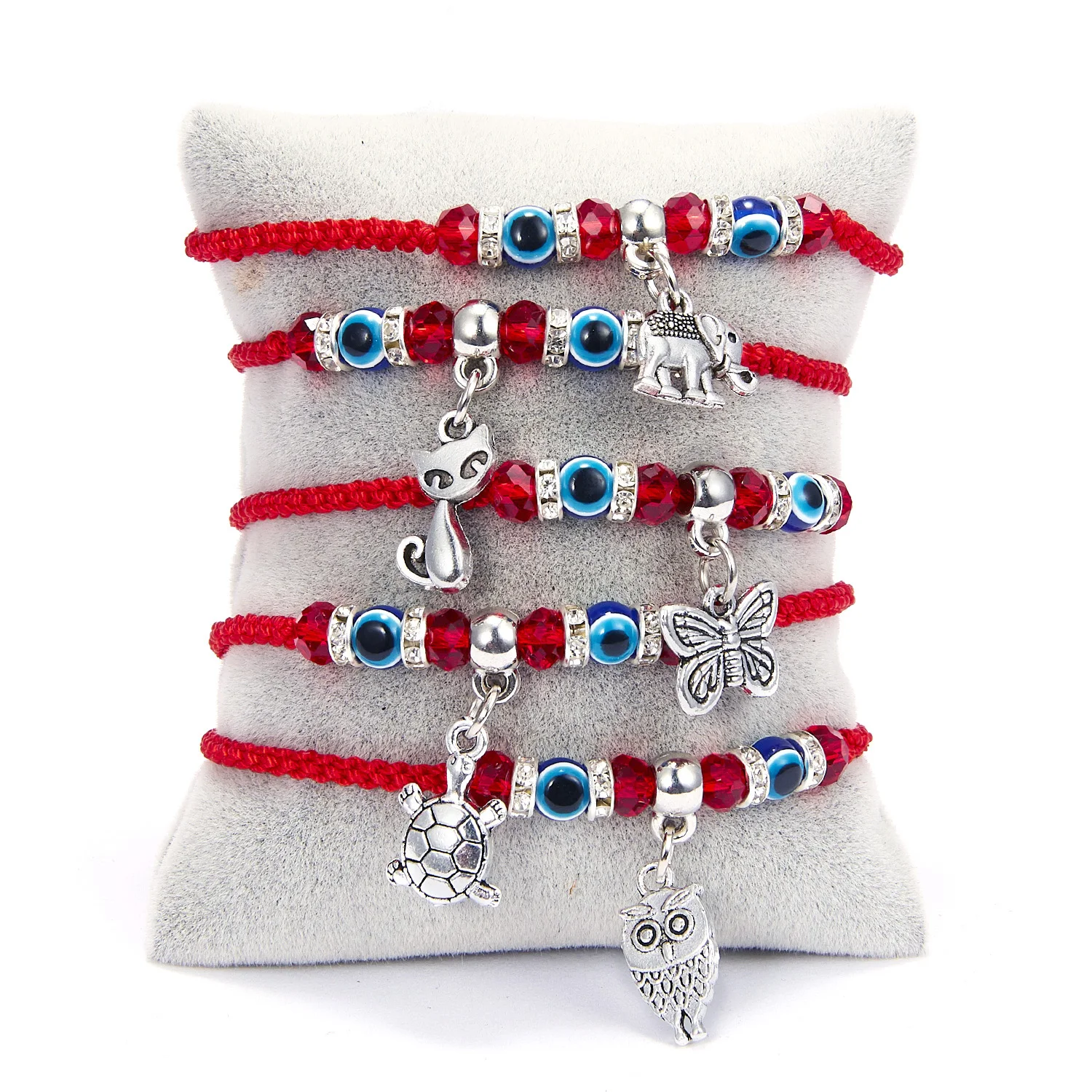 Blue Evil Eye Bracelets Bangle Good Lucky Red String Braided Adjustable Charm Bracelet For Couple Women Lover Lady Girls Gift