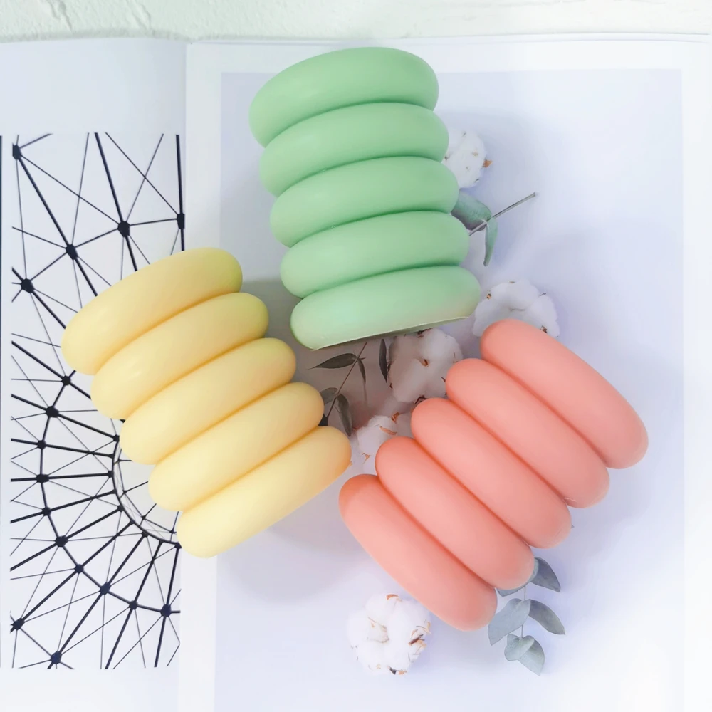 Geometric Cylinder Oval Stem Pillar Soap Mould Silicone Sphere Ball Taper Candle Mold