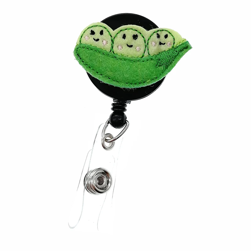 

10 or 20pcs Free shipping Cartoon Cute Green Medical Retractable Badge Holder Tree Baby Felt Badge Card Reel With Clip