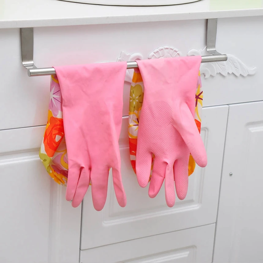 Kitchen Organizer Towel Rack Hanging Holder Cupboard Cabinet Door Back Hanger Towel Sponge Holder Storage Rack