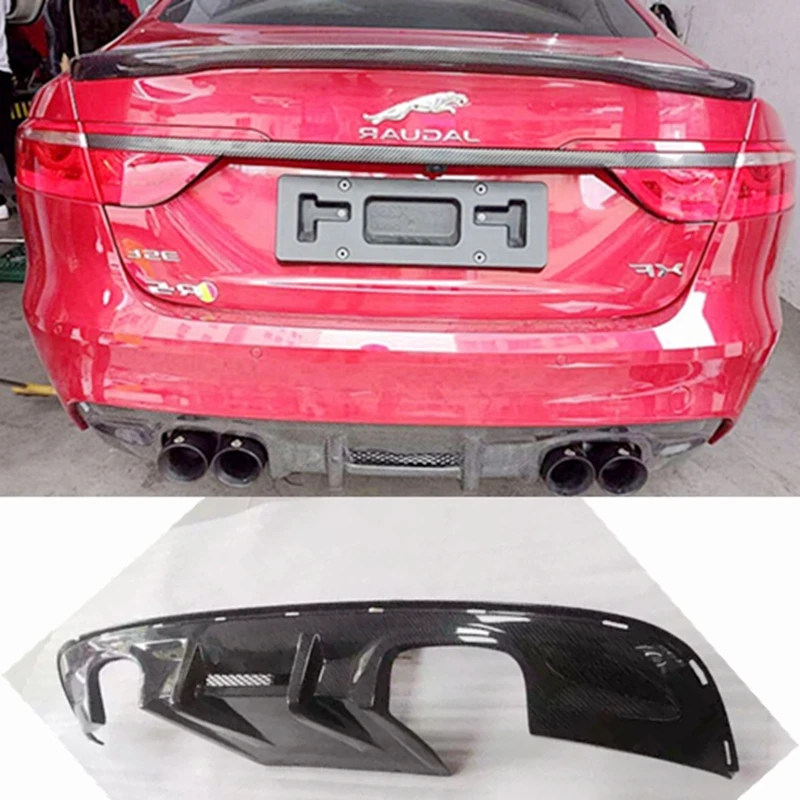 Carbon Fiber Rear Lip Spoiler For Jaguar XF 2016.2017.2018 High Quality Car Bumper Diffuser Auto Accessories