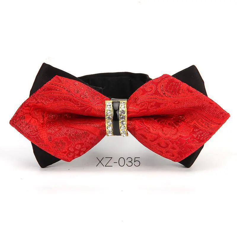 Luxury Boutique Fashion Metal Bow Ties For Men Bowtie Women Wedding Party Butterfly Bowties Gravata Slim Blue Burgundy