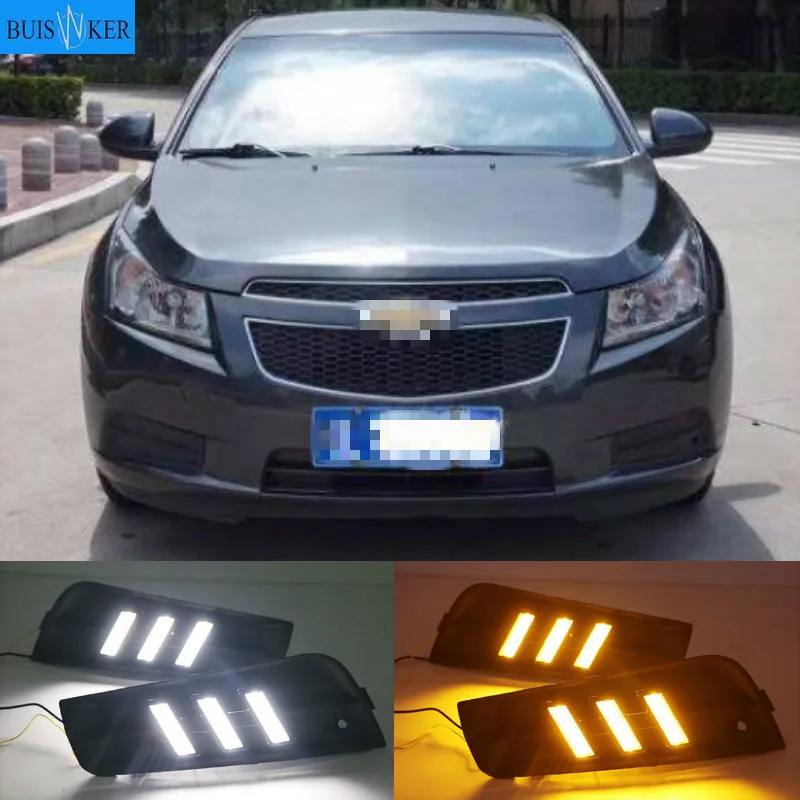 

2PCS LED for chevrolet cruze 2009 2010 2011 2012 2013 2014 DRL Daytime Running Light Daylight with turn signal lamp