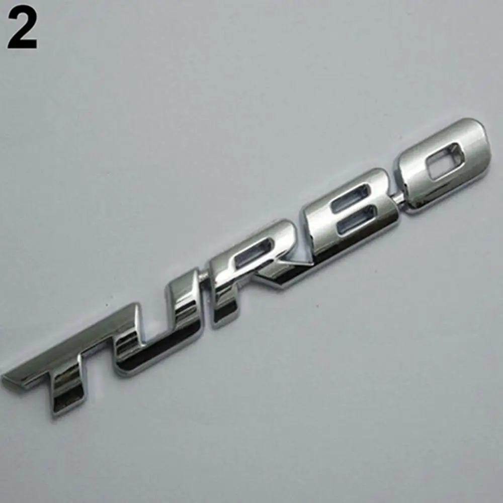 80% Dropshipping!!Cool 3D Alloy Metal Letter Turbo Car Motorcycle Emblem Badge Sticker Decal Decor