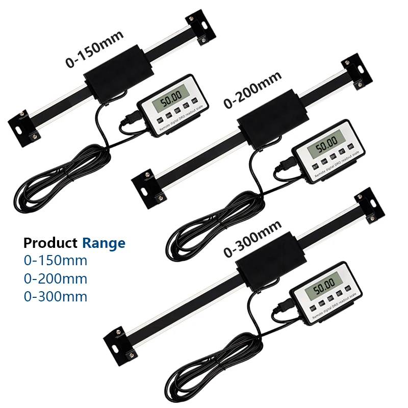 XCAN Digital Linear Scale 0-150mm/0-200mm/0-300mm 0.01mm Magnetic Remote Digital Readout External Display Measuring Tools