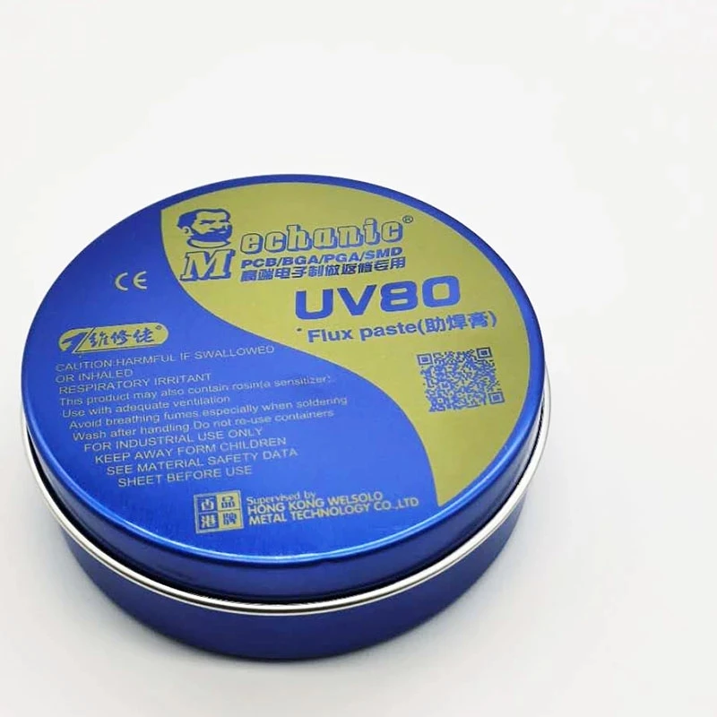 ช่าง UV80 UV50 Paste Flux No-Clean ดีบุกบัดกรี BGA บัดกรีบัดกรีไฟฟ้าเหล็กเชื่อมประสานสำหรับ PCB/BGA/PGA/SMD